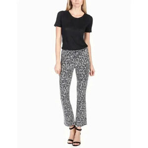 {PAIGE} X Rosie Poppy Leopard Slim Crop Flare Jeans Collaboration Collec…